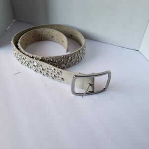 Studded Cream Belt